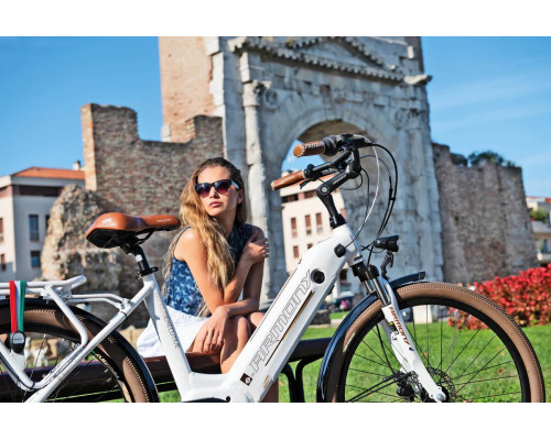 Vélo de ville électrique Armony Genova Executive 470 Wh - blanc.